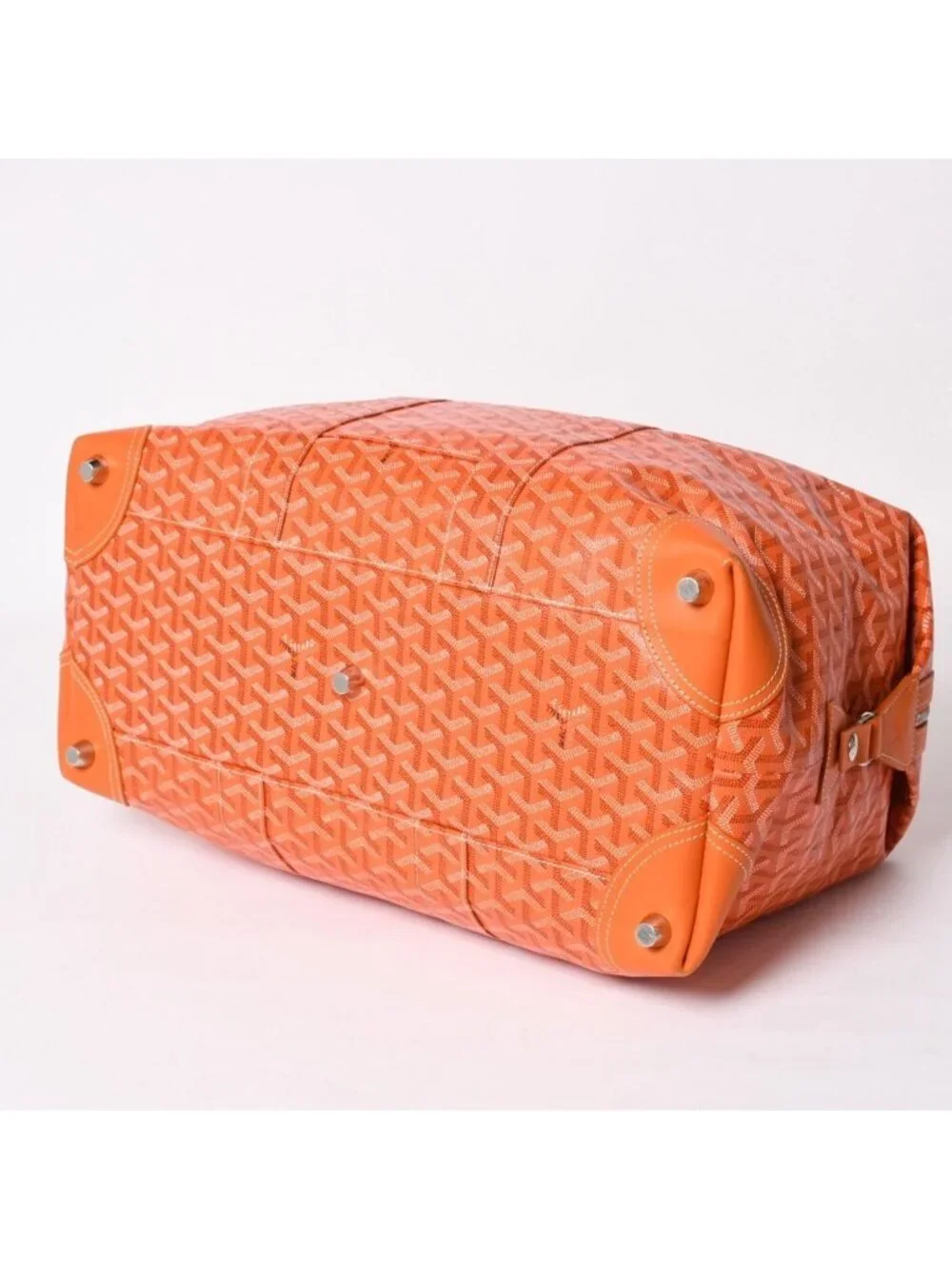 Goyard Boston Bag Back Boeing 45 Orange All Over Print